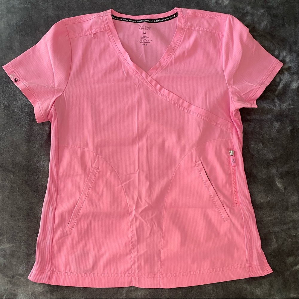 Koi pink scrub top